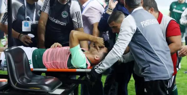 Захисник Панатінаїкоса Хуанкар потрапив до лікарні через кинуту з трибун петарду в матчі з Олімпіакосом