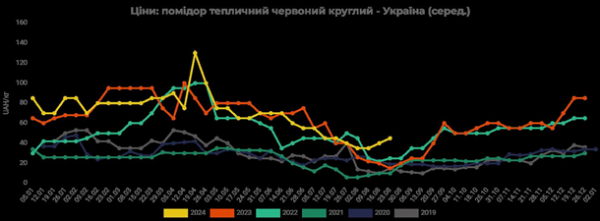 Ціни на помідори в Україні побили показник за сім років